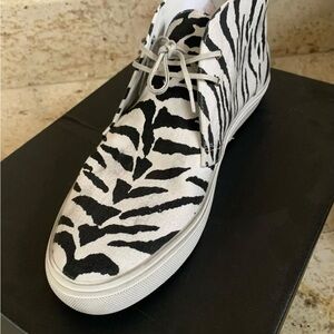 Saint Laurent Zebra Pattern Chukka Boots